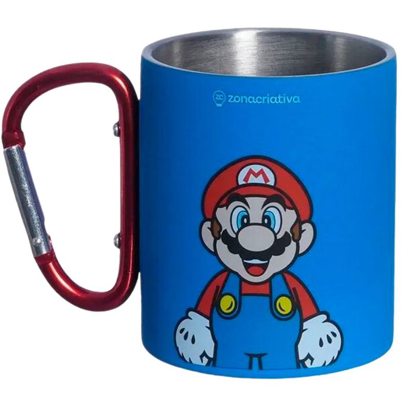 caneca mosquetão super mario zonacriativa 300ml (mp)