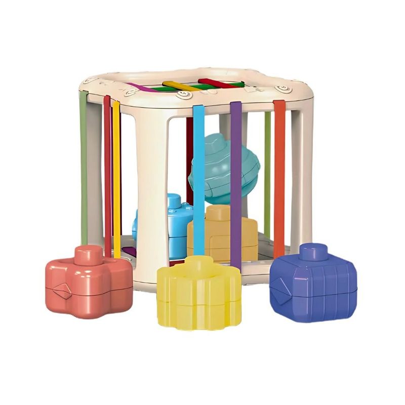 brinquedo monta e encaixa para bebê polibrinq 6 peças colorido bb3014 (mp)