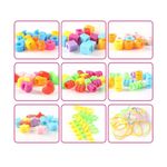 kit infantil aplicador de miçangas polibrinq para cabelo mk53 (mp)