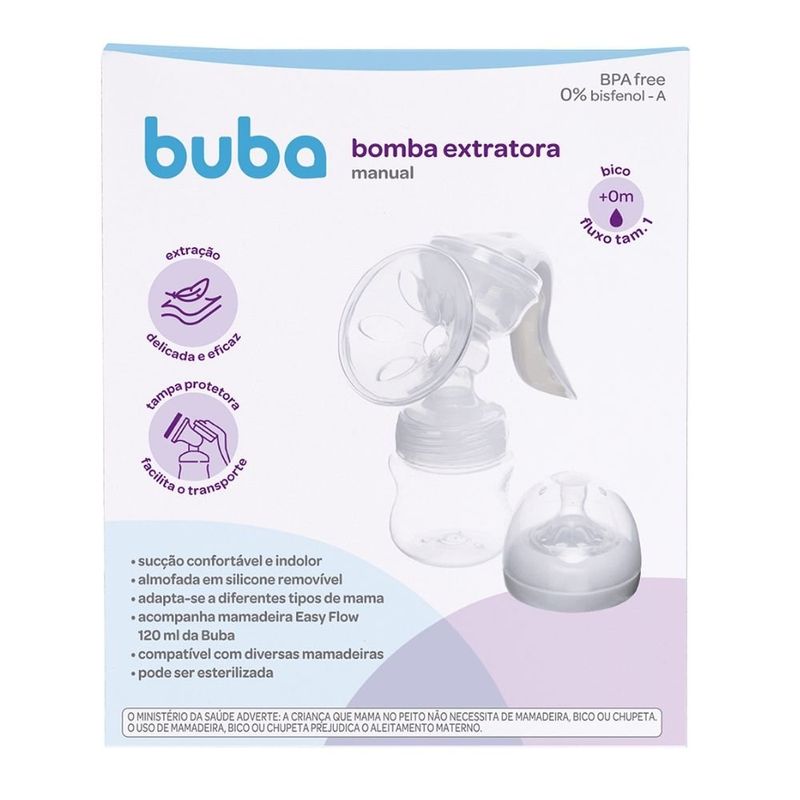 bomba manual extratora de leite buba 17cm 18781 (mp)
