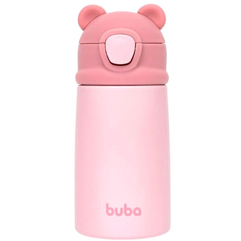 garrafa térmica infantil buba 320ml ursinho rosa 18077 (mp)