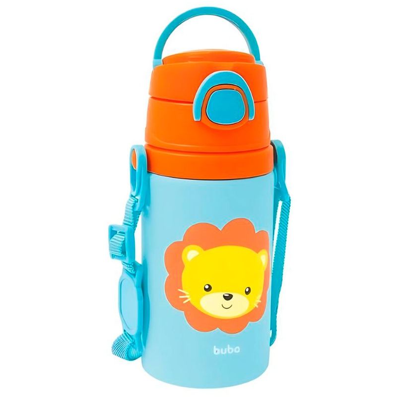 garrafa de alumínio infantil buba 400ml animal fun leão (mp)