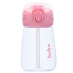 garrafa infantil com canudo buba 300ml tritan rosa (mp)