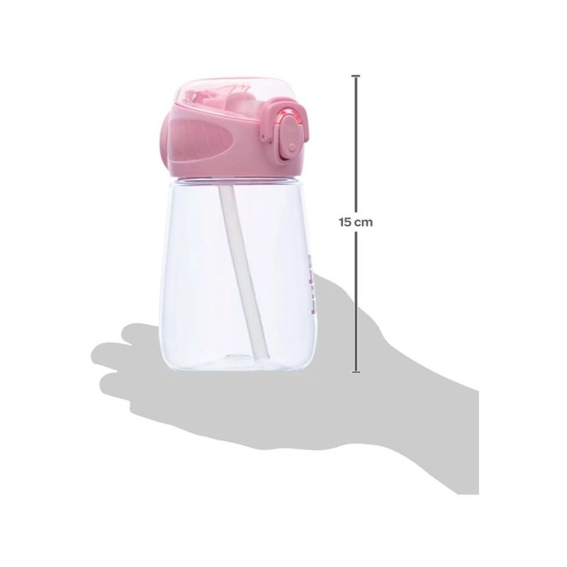 garrafa infantil com canudo buba 300ml tritan rosa (mp)