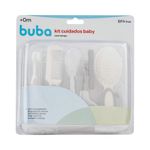 kit cuidados para bebê buba com estojo 6 peças cinza (mp)