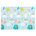 tapete de atividades para bebê buba arco íris dupla face 195x145cm (mp)