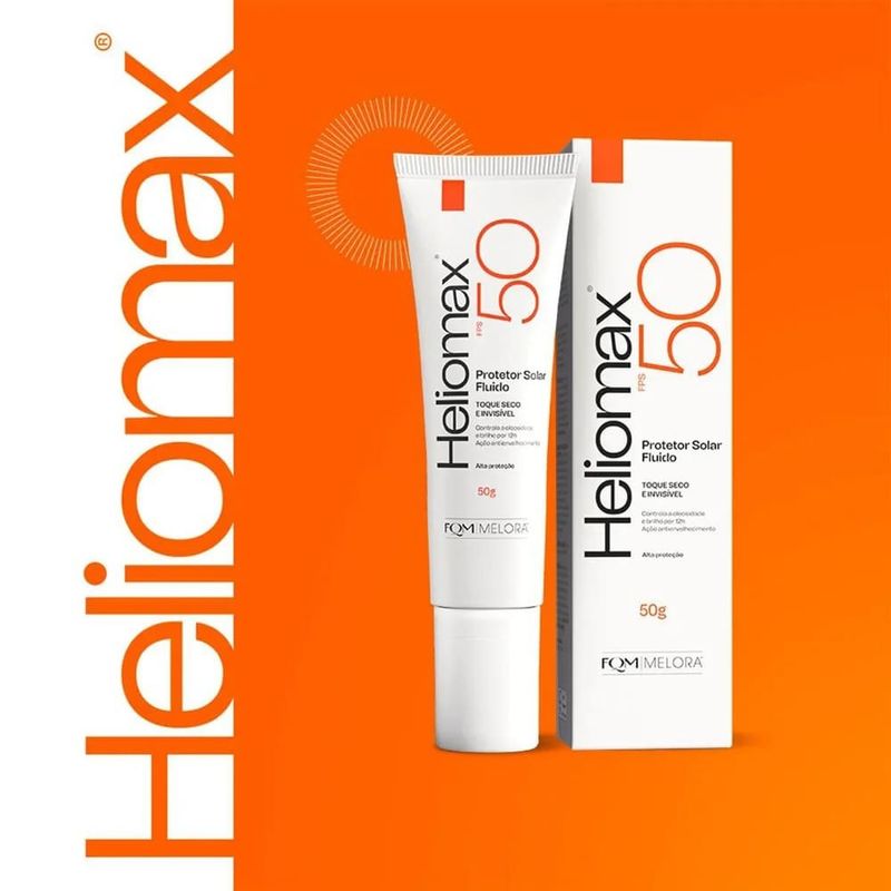 protetor solar facial fluido fps 50 heliomax 50g