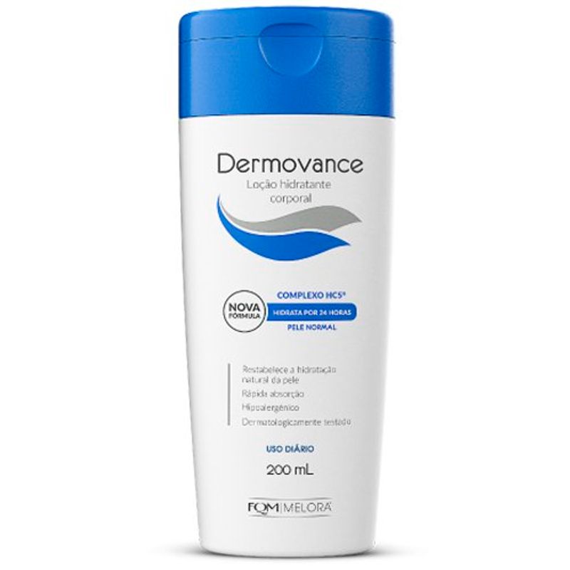 loção hidratante corporal dermovance 200ml