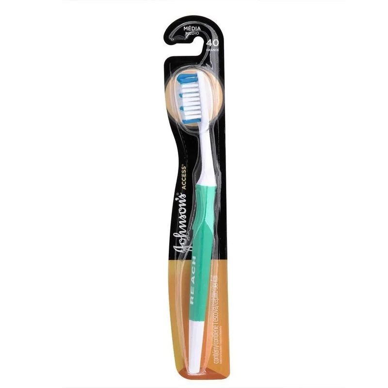 escova dental johnson reach access média 1 unidade