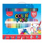 super kit de coloração 100 peças maped maleta color peps (mp)