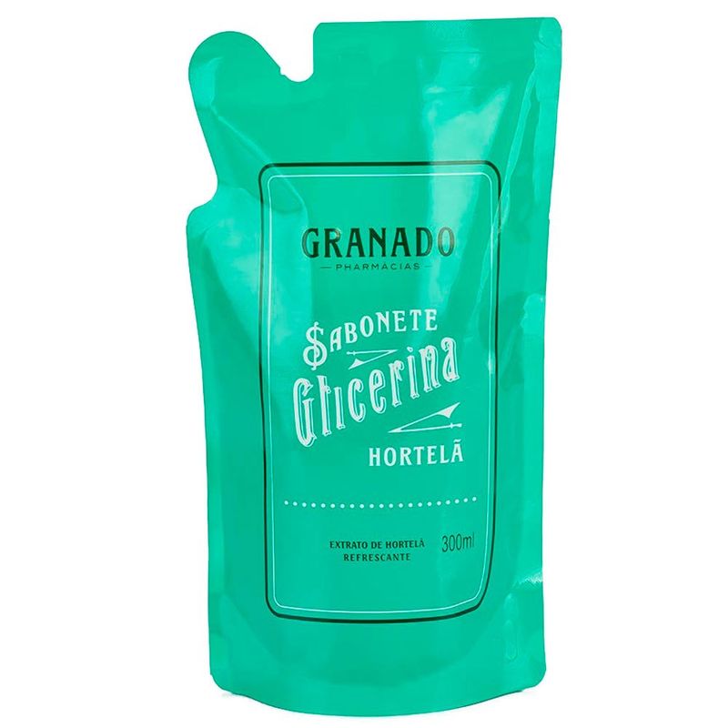 sabonete líquido glicerina granado hirtelã refil 300ml
