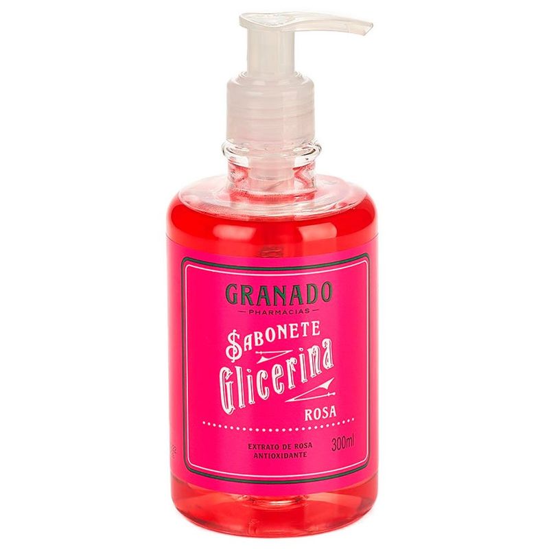sabonete líquido glicerina granado rosa 300ml