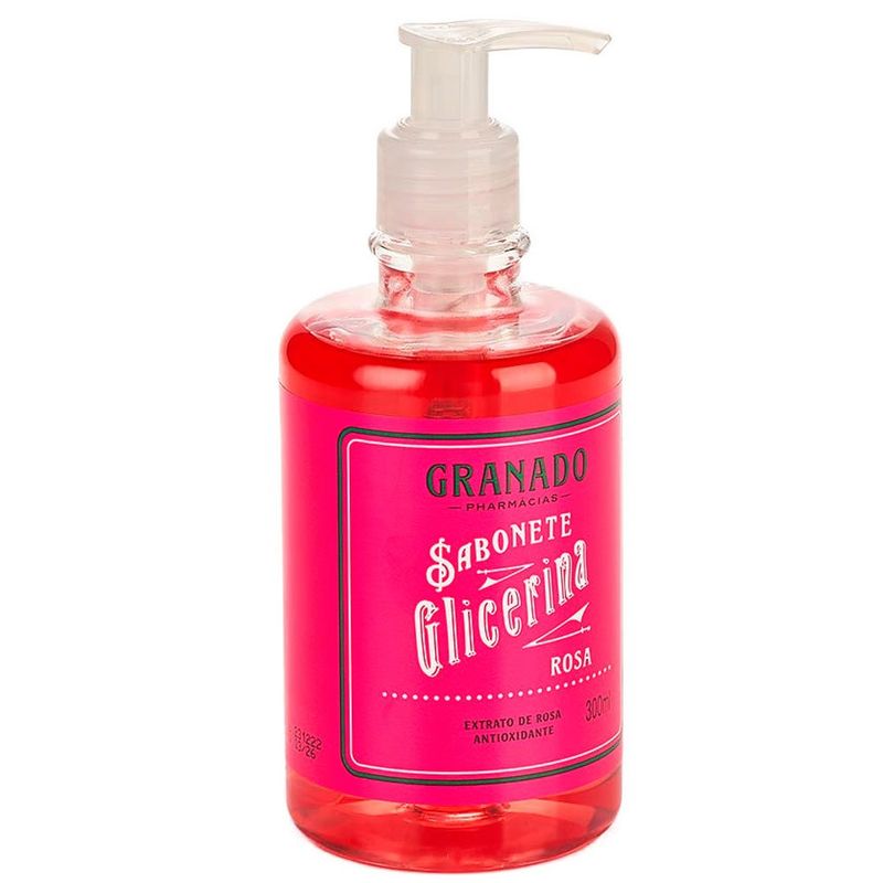 sabonete líquido glicerina granado rosa 300ml