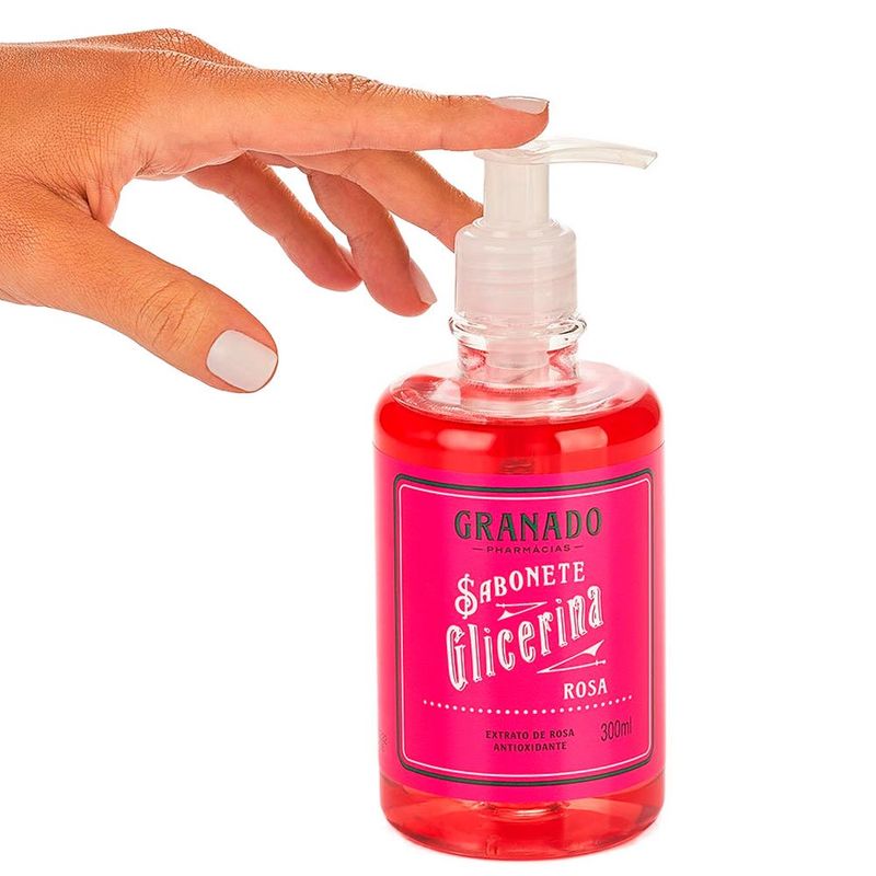 sabonete líquido glicerina granado rosa 300ml