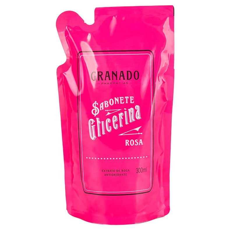 sabonete líquido glicerina granado rosa refil 300ml