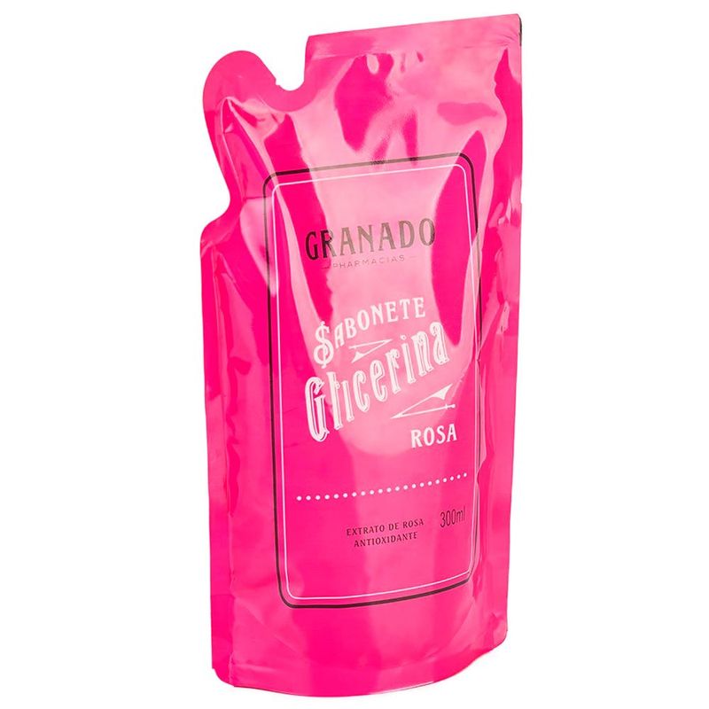 sabonete líquido glicerina granado rosa refil 300ml