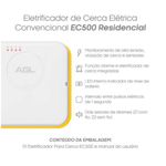 central de cerca eletrificada wifi agl com saída programável e indicador de bateria ec500 (mp)