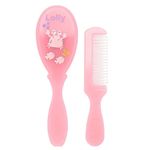 kit para cabelo lolly kinddy oceano rosa 2 peças