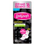 absorvente noturno ladysoft cobertura suave com abas 16 unidades