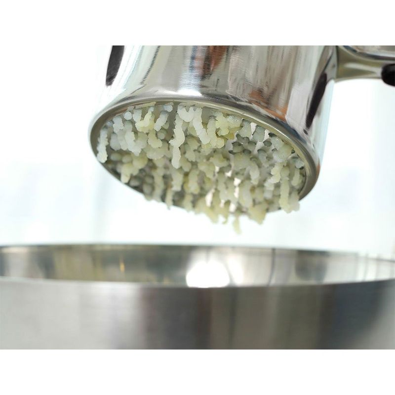 espremedor de batatas de aço inox rorence com 3 discos preto a-bi