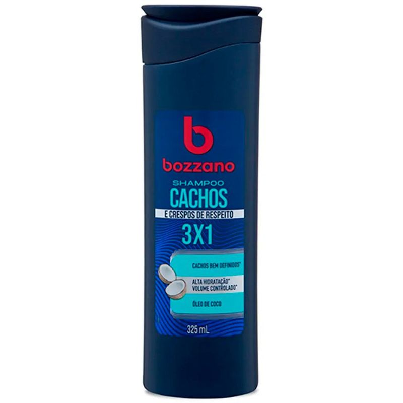 shampoo bozzano cachos e crespos 3x1 325ml