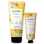 creme hidratante desodorante corporal 180ml e creme para mãos 30g eudora instance baunilha