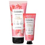 creme hidratante desodorante corporal 180ml e creme para mãos 30g eudora instance frutas vermelhas