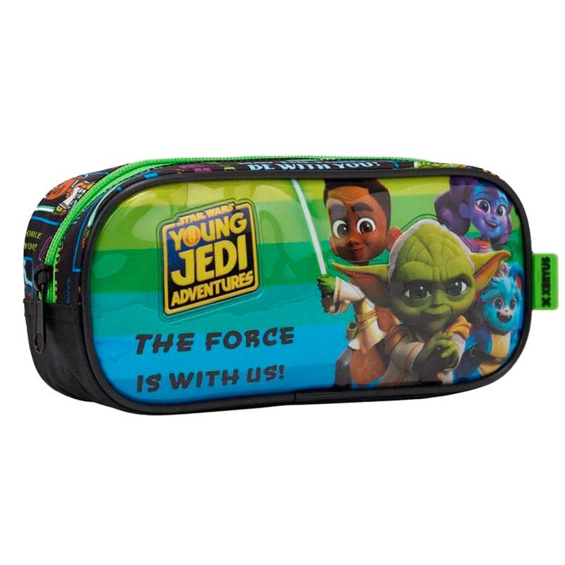 estojo infantil star wars xeryus verde e preto 13605 (mp)