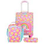 mochila de rodinha xtrem speedy pack unicórnio 3 peças rosa (mp)