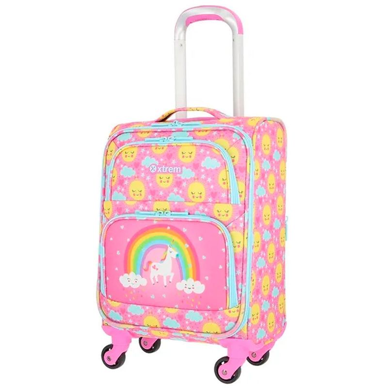 mochila de rodinha xtrem speedy pack unicórnio 3 peças rosa (mp)