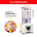 liquidificador arno power max ln64 1400w marfim