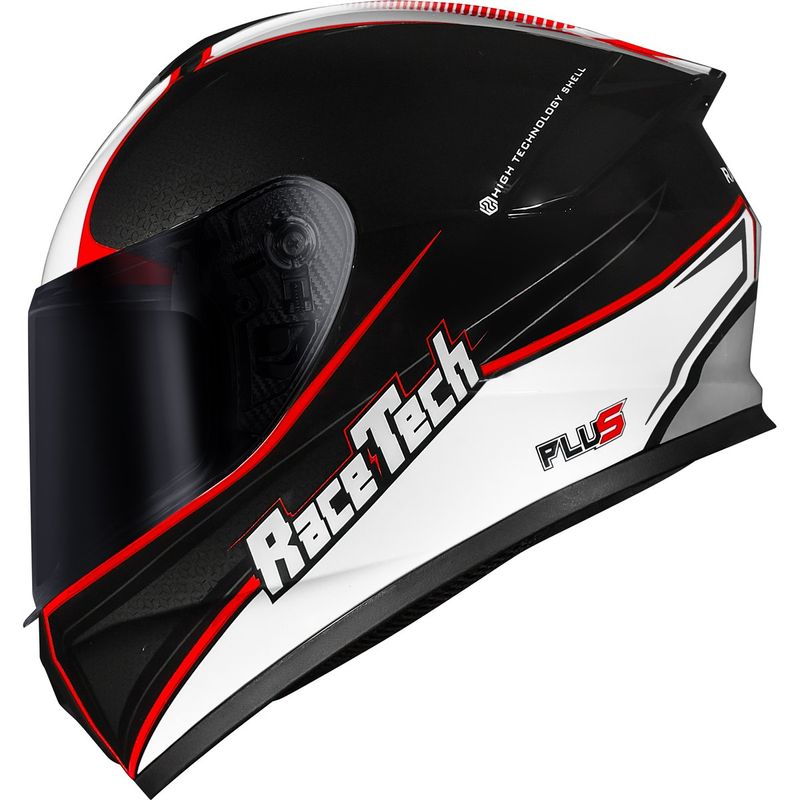 capacete race tech hit plus preto branco 58 (mp)