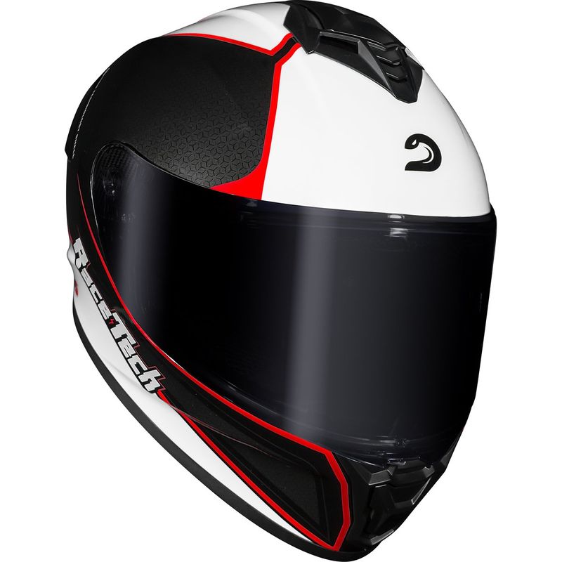 capacete race tech hit plus preto branco 58 (mp)
