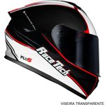 capacete race tech hit plus preto branco 60 (mp)