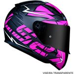 capacete ls2 rapid ff353 cromo matte preto rosa 58 (mp)