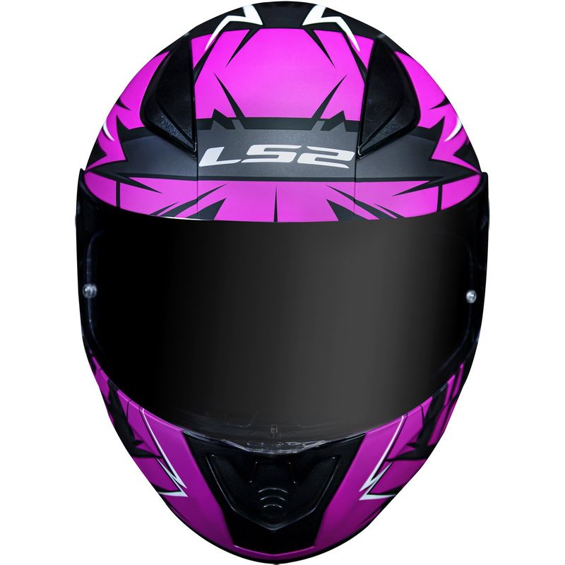 capacete ls2 rapid ff353 cromo matte preto rosa 58 (mp)