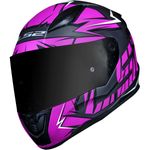 capacete ls2 rapid ff353 cromo matte preto rosa 58 (mp)