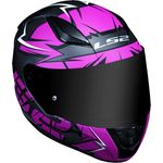 capacete ls2 rapid ff353 cromo matte preto rosa 58 (mp)