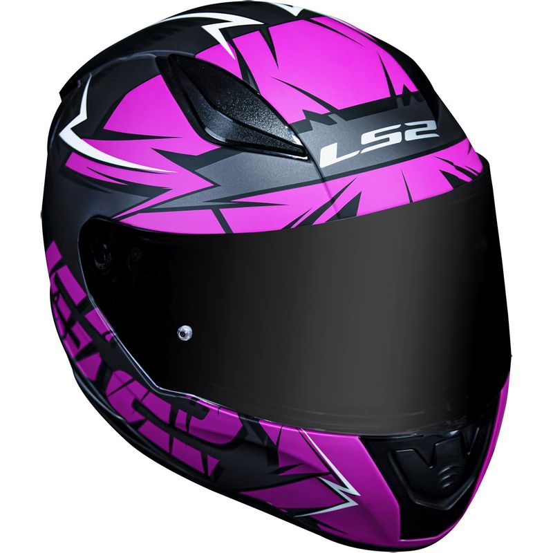 capacete ls2 rapid ff353 cromo matte preto rosa 58 (mp)