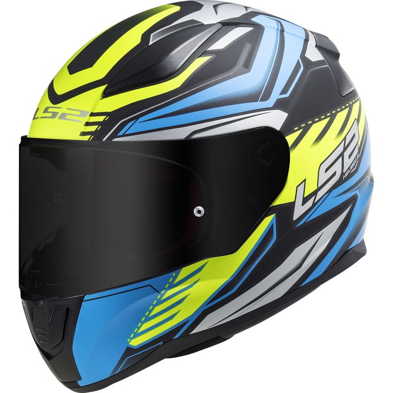 Capacete LS2 Rapid FF353 Matte Preto Azul Amarelo 58