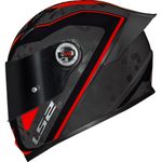 capacete ls2 s striker titanio vermelho 58 ff358 (mp)