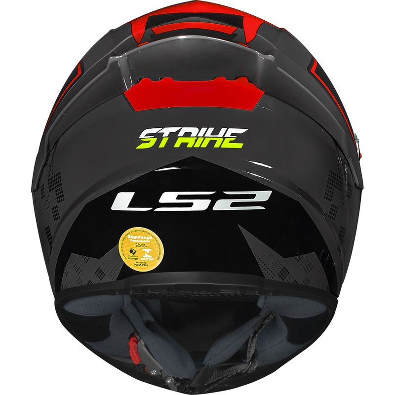 capacete ls2 s striker titanio vermelho 58 ff358 (mp)