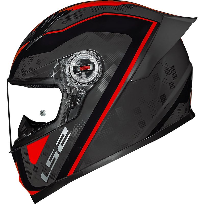 capacete ls2 s striker titanio vermelho 58 ff358 (mp)