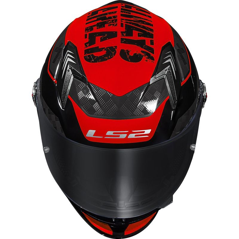 capacete ls2 s striker titanio vermelho 58 ff358 (mp)