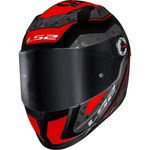 capacete ls2 s striker titanio vermelho 58 ff358 (mp)