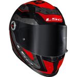 capacete ls2 s striker titanio vermelho 58 ff358 (mp)