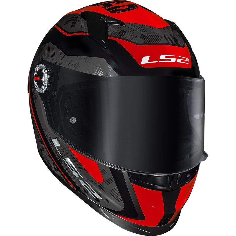 capacete ls2 s striker titanio vermelho 58 ff358 (mp)