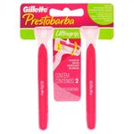 aparelho gillette prestobarba movel feminino 2 unidades