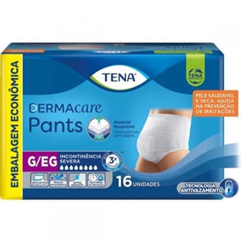 roupa íntima dermacare tena g/eg tamanho 16 unidades