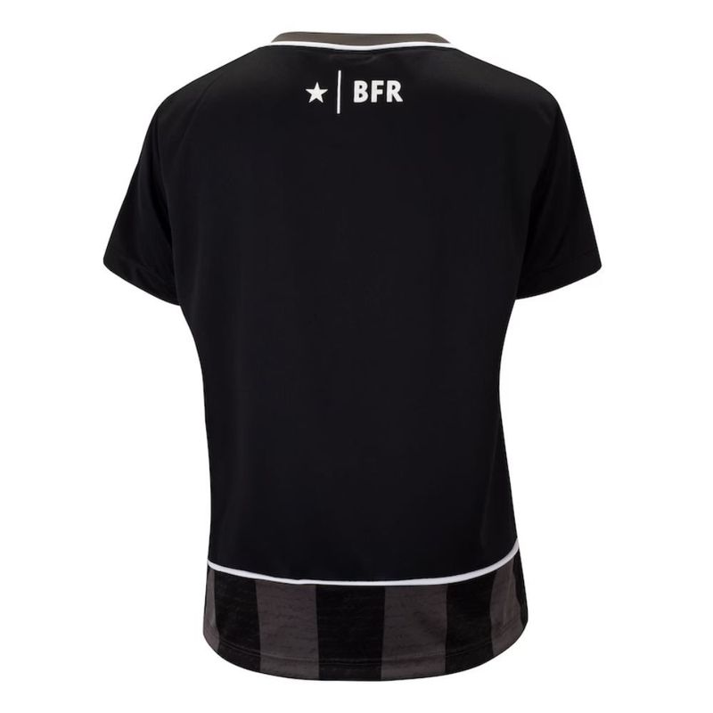 camisa feminina botafogo braziline romper preto p (mp)